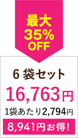 35%OFF 6袋セット 8,358円お得!