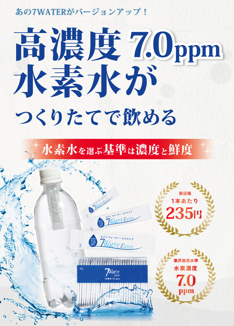 水素水7.0ppm 7Water Extra | QUASIA クオシア