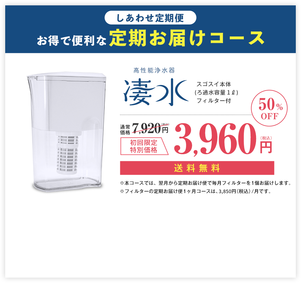 お得で便利な定期コース　初回50%OFF 3,025円